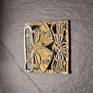 Silver butterfly brooch pin